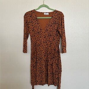 Ava Sky Leopard Print Dress